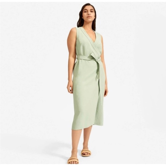 Everlane Dresses & Skirts - ✨EVERLANE THE JAPANESE GOWEAVE TANK WRAP DRESS MINT GREEN 8